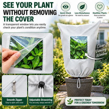 🌿 WINTER GARDEN ESSENTIAL | Plant Frost Protection Cover – Breathable Reusable Cover for Shrubs, Pots & Young Trees1