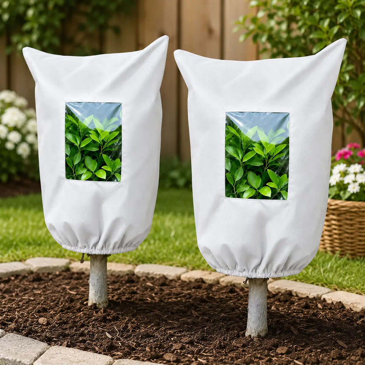 🌿 WINTER GARDEN ESSENTIAL | Plant Frost Protection Cover – Breathable Reusable Cover for Shrubs, Pots & Young Trees1